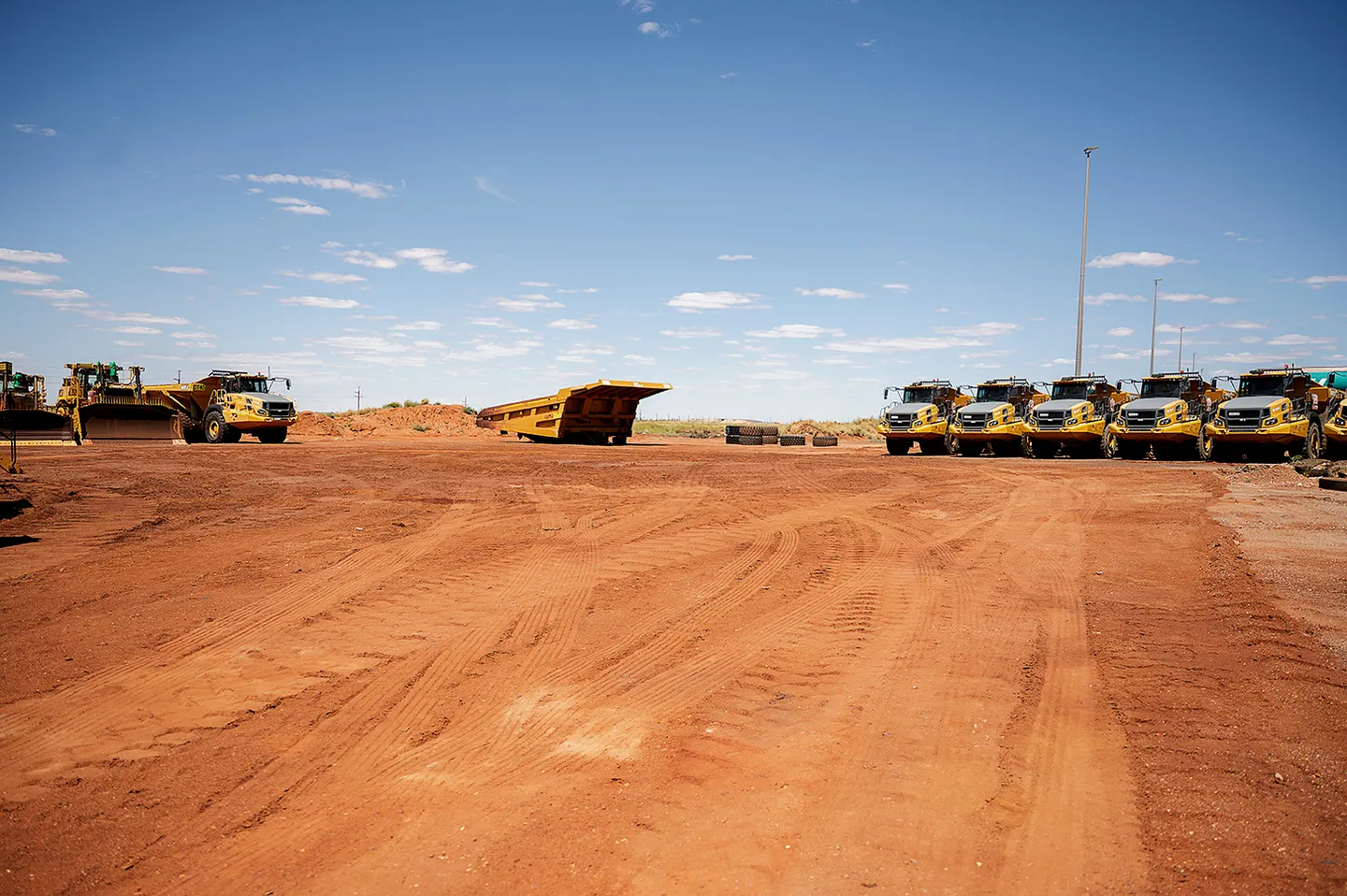 Secured equipment in storage at Finmec 