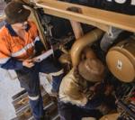 Finmec employees doing project work