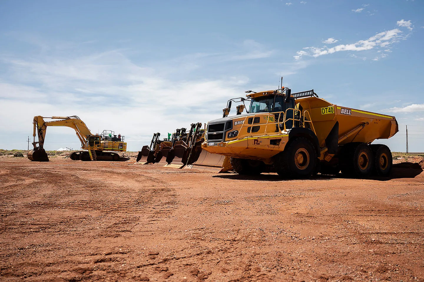Heavy equipment securely storage at Finmecs yard