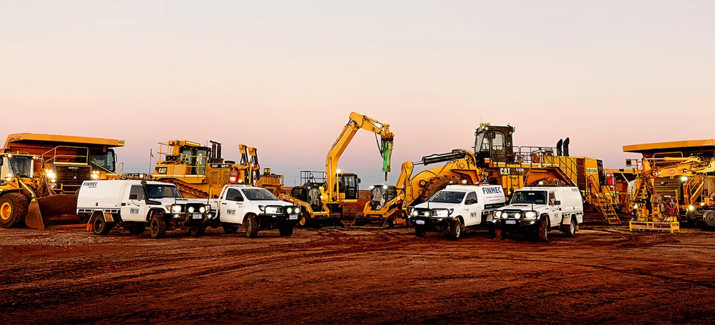 Shot of Finmec's On Site Fleet