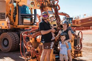 Families exploring the Finmec workshop during Community & Family Day